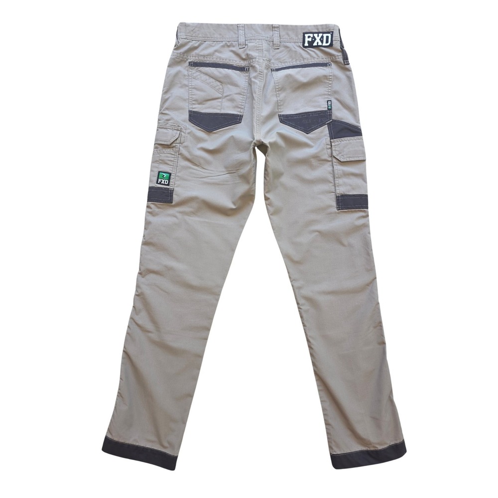 FXD Work Pants WP-5 Mens 32x32 Khaki Brown Canvas Dura 500 Utility Cargo
